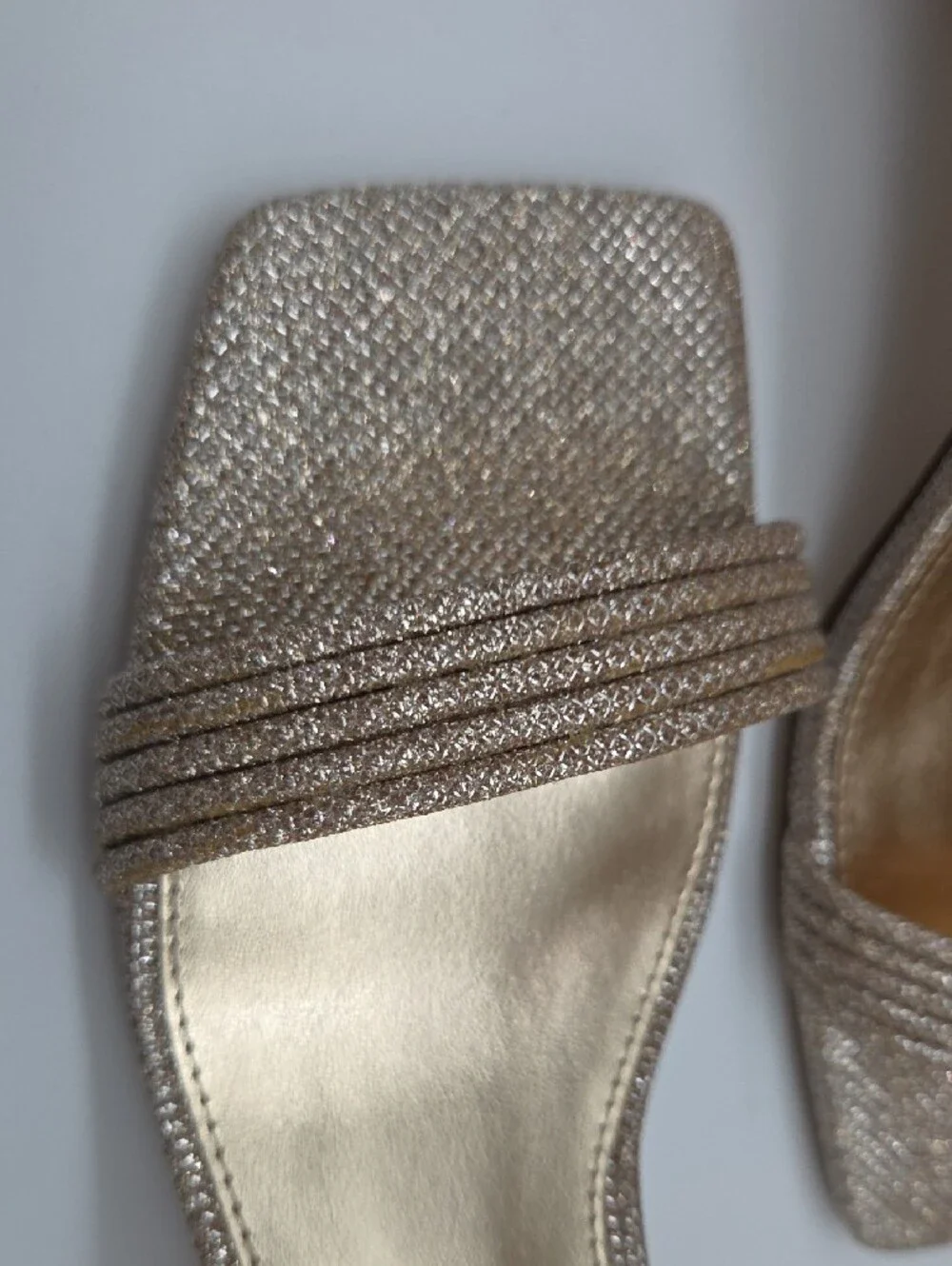 Steve Madden Rose Gold Strappy Block Heel Sandals
